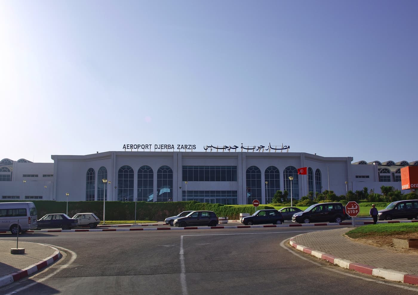 The white terminal building of Djerba–Zarzis airport